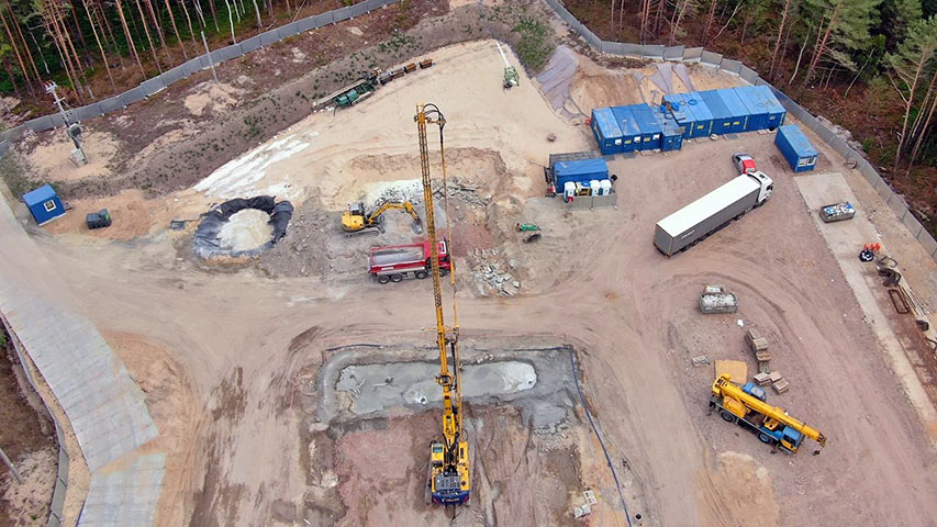 Preparation of the TBM launch site 